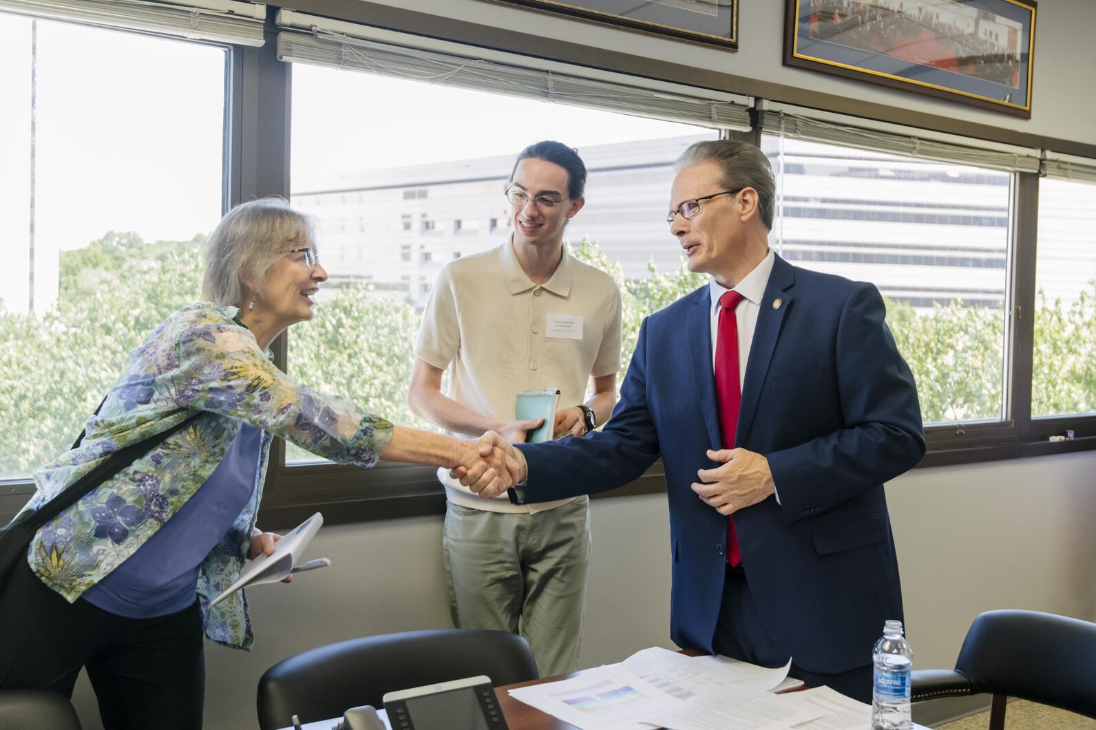 Forsyth Audubon with Senator Steve Jarvis. Photo: Liz Condo Forsyth Audubon with Senator Steve Jarvis. Photo: Liz Condo