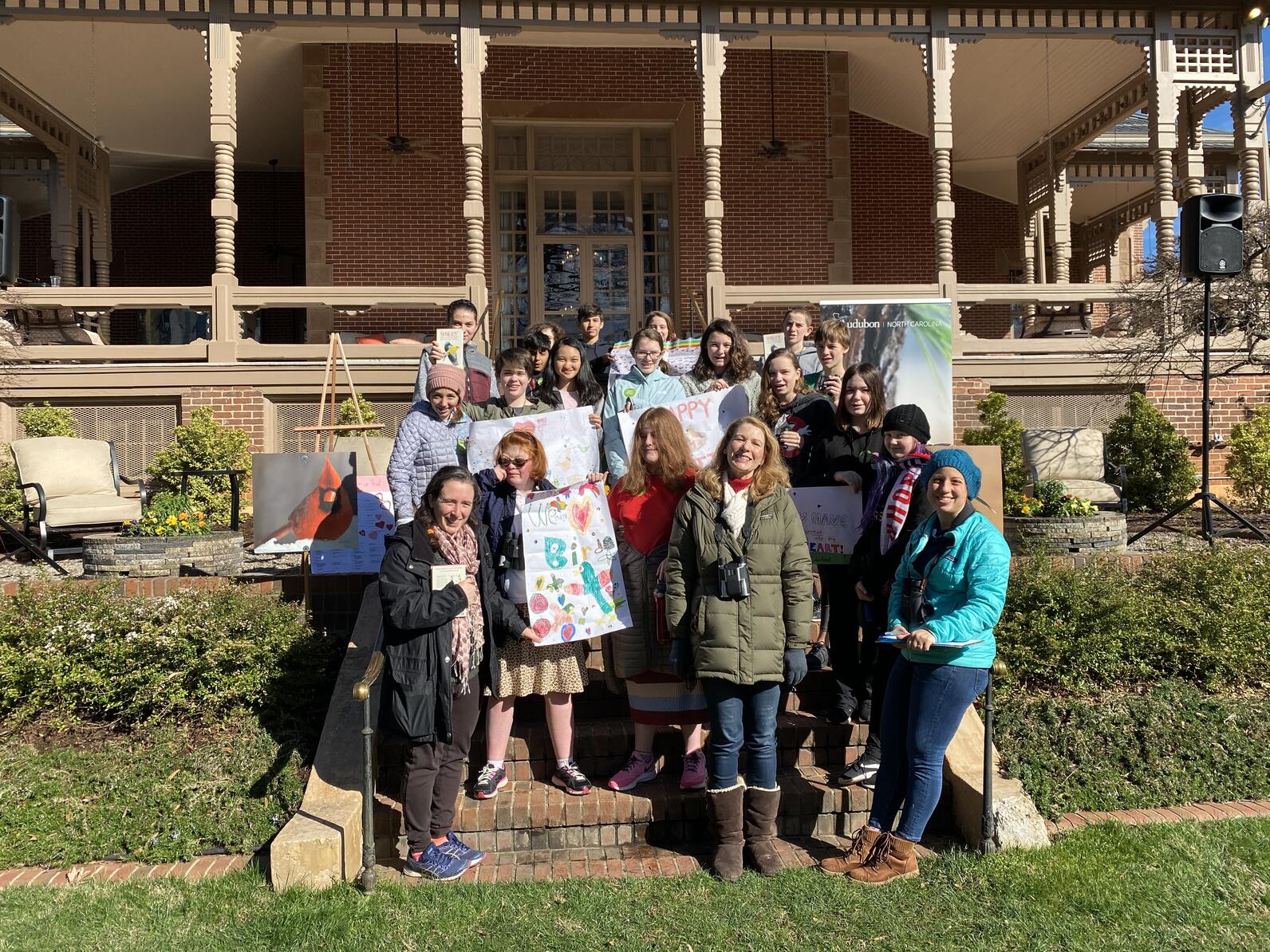 group photo with FLONC Kristin Cooper for native plants event