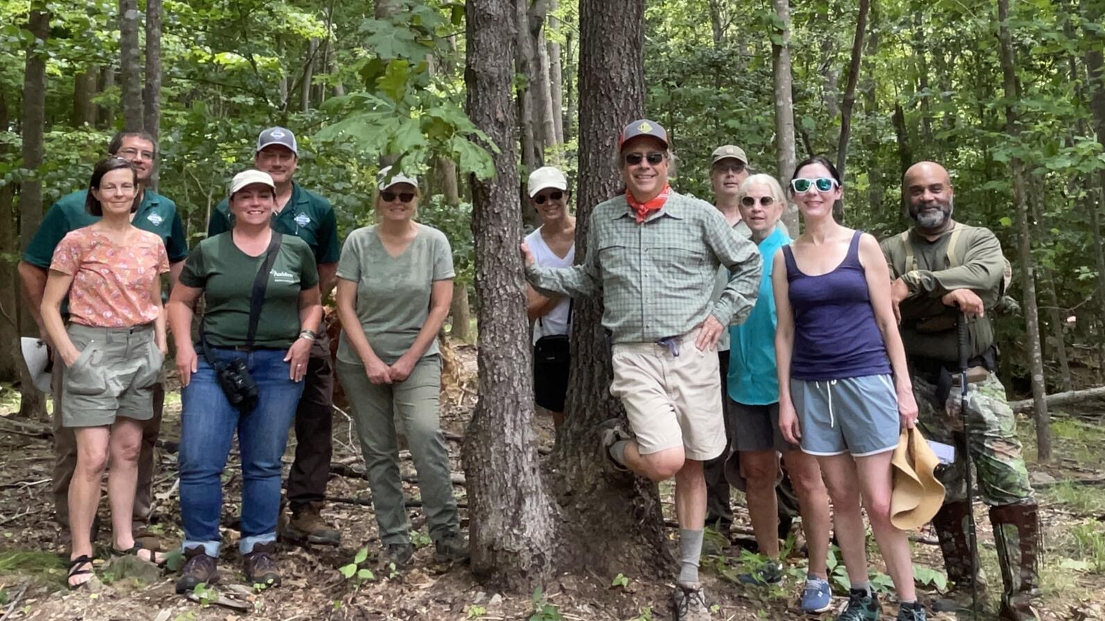 Landowners, neighbors, foresters, and biologists celebrate bird habitat work. Landowners, neighbors, foresters, and biologists celebrate bird habitat work.