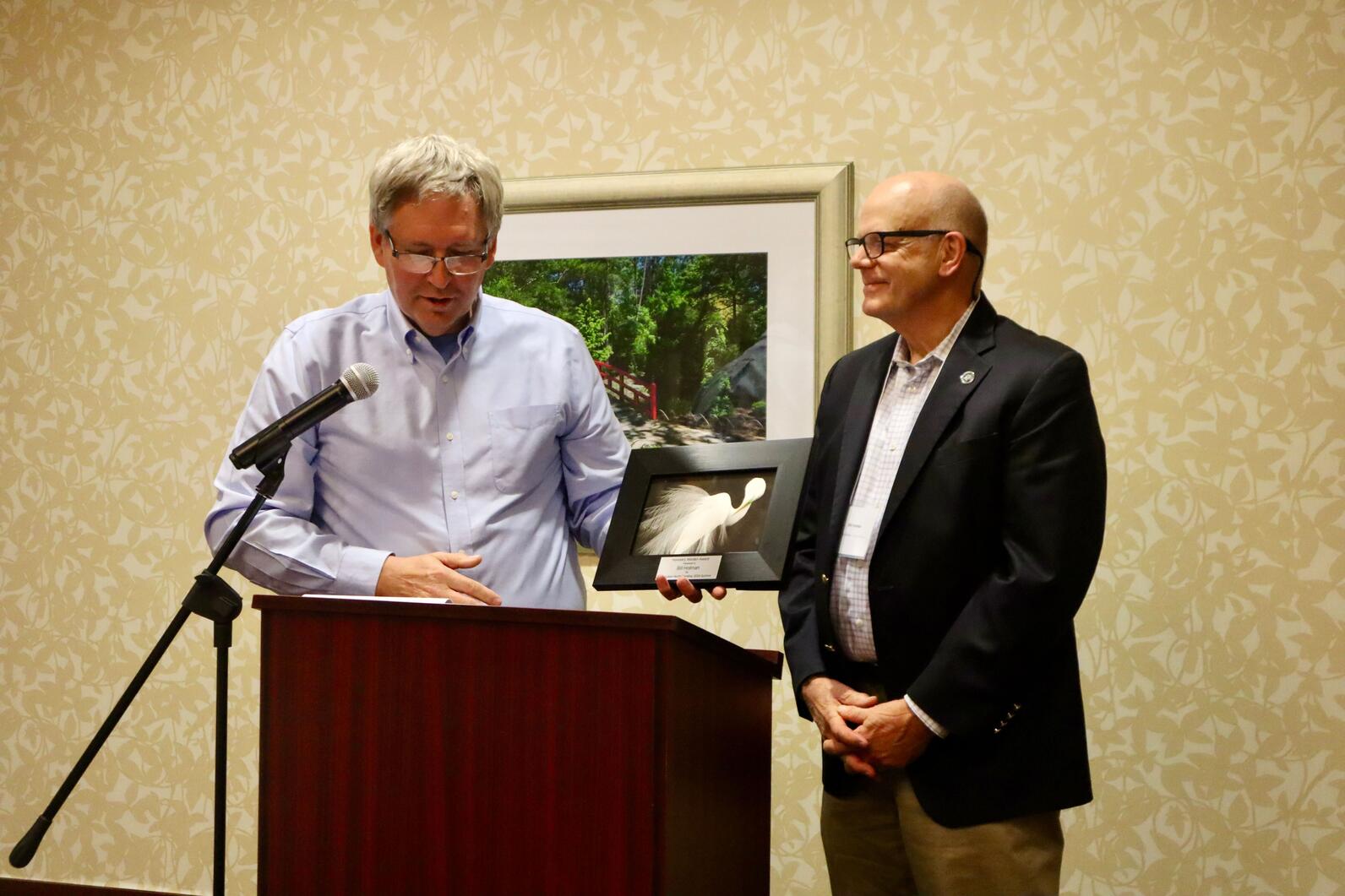 Audubon North Carolina Executive Director Curtis Smalling and Senior Advisor to the Conservation Fund in NC Bill Holman. Photo: Brittany Salmons/Audubon