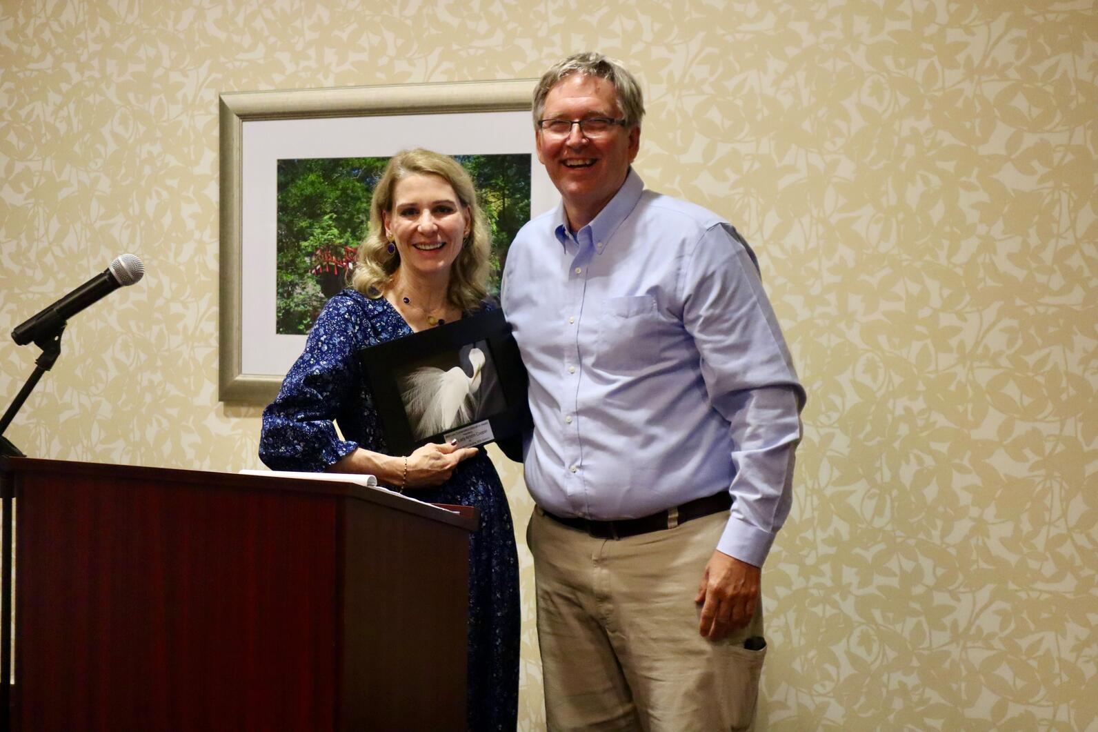 First Lady Kristin Cooper and Audubon North Carolina Executive Director Curtis Smalling. Photo: Brittany Salmons/Audubon