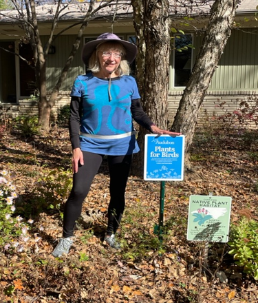 Plants for birds sign in from of home Plants for birds sign in from of home