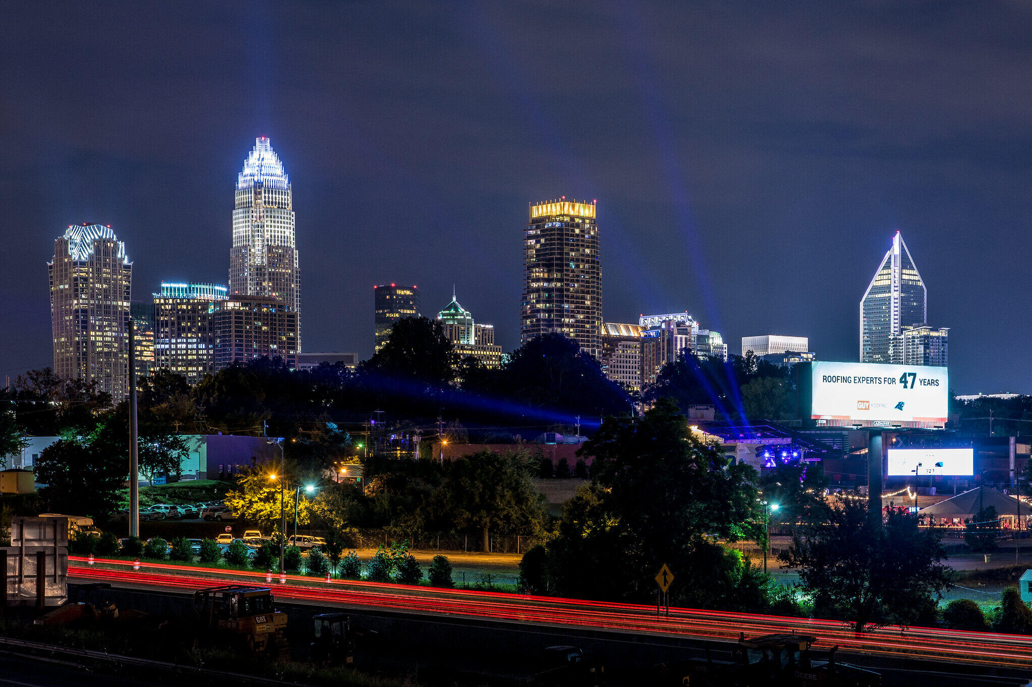 Charlotte skyline at night, 2017. Photo: Tom Stromer/Flickr (CC BY-NC 2.0)